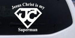 JC Jesus Christ Is My Superman Christian Car or Truck Window Decal Sticker