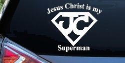 JC Jesus Christ Is My Superman Christian Car or Truck Window Decal Sticker