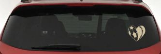 Soccer Softball Heart Sports Car or Truck Window Vinyl Decal Sticker (Desert Sand)