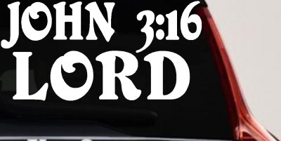 John 3:16 Lord Christian Car or Truck Window Vinyl Decal Sticker