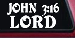 John 3:16 Lord Christian Car or Truck Window Decal Sticker