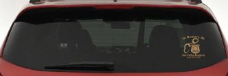 In Memory Of Our Fallen Brothers Police Car or Truck Window Decal Sticker (Light Brown)