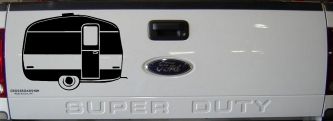 Camper Trailer Car or Truck Window Decal Sticker (Black)