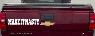 Make It Nasty Country Car or Truck Window Decal Sticker (White)