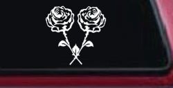 Long Stem Roses Flowers Car or Truck Window Decal Sticker