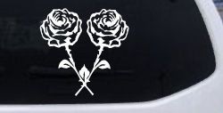 Long Stem Roses Flowers Car or Truck Window Decal Sticker