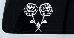 Long Stem Roses Flowers Car or Truck Window Decal Sticker