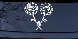 Long Stem Roses Flowers Car or Truck Window Decal Sticker