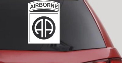 82nd Airborne Military Car or Truck Window Vinyl Decal Sticker