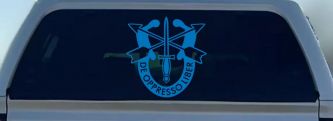 Army Special Forces Crest Military Car or Truck Window Decal Sticker (Sky Blue)