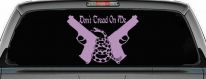 Don't Tread On Me Gadsden Pistols Guns Freedom Military Car or Truck Window Decal Sticker (Lilac)
