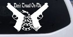 Don't Tread On Me Gadsden Pistols Guns Freedom Military Car or Truck Window Decal Sticker