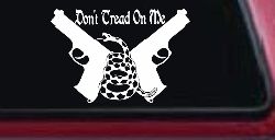 Don't Tread On Me Gadsden Pistols Guns Freedom Military Car or Truck Window Decal Sticker