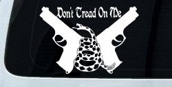 Don't Tread On Me Gadsden Pistols Guns Freedom Military Car or Truck Window Decal Sticker