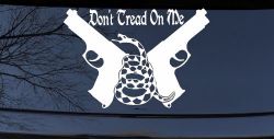 Don't Tread On Me Gadsden Pistols Guns Freedom Military Car or Truck Window Decal Sticker