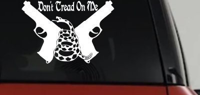 Don't Tread On Me Gadsden Pistols Guns Freedom Military Car or Truck Window Vinyl Decal Sticker