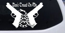 Don't Tread On Me Gadsden Pistols Guns Freedom Military Car or Truck Window Decal Sticker