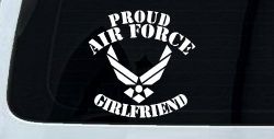 Proud Air Force Girlfriend Military Car or Truck Window Decal Sticker