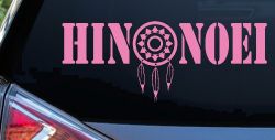 Hinonoei With Dreamcatcher Western Car or Truck Window Vinyl Decal Sticker (Pink)