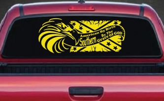 American By Birth Southern By The Grace Of God Country Car or Truck Window Decal Sticker (Yellow)