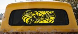 American By Birth Southern By The Grace Of God Country Car or Truck Window Decal Sticker (Yellow)