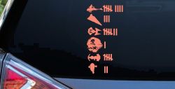 Star Wars Keeping Count Empire Sci Fi Car or Truck Window Vinyl Decal Sticker (Coral)