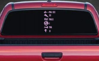 Star Wars Keeping Count Empire Sci Fi Car or Truck Window Decal Sticker (Lilac)