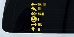 Star Wars Keeping Count Empire Sci Fi Car or Truck Window Vinyl Decal Sticker (Yellow)