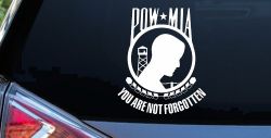 POW MIA You Are Not Forgotten Military Car or Truck Window Decal Sticker