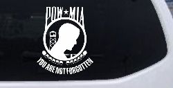 POW MIA You Are Not Forgotten Military Car or Truck Window Decal Sticker