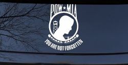 POW MIA You Are Not Forgotten Military Car or Truck Window Decal Sticker