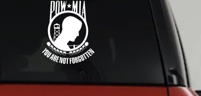POW MIA You Are Not Forgotten Military Car or Truck Window Vinyl Decal Sticker