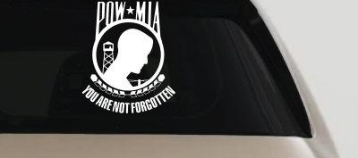 POW MIA You Are Not Forgotten Military Car or Truck Window Vinyl Decal Sticker