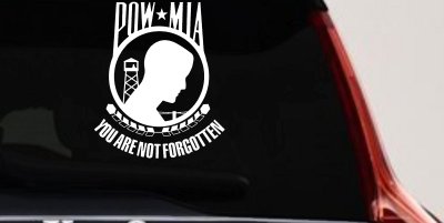 POW MIA You Are Not Forgotten Military Car or Truck Window Vinyl Decal Sticker