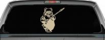 Star Wars Ewok Wicket Sci Fi Car or Truck Window Decal Sticker (Desert Sand)