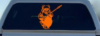 Star Wars Ewok Wicket Sci Fi Car or Truck Window Decal Sticker (Orange)
