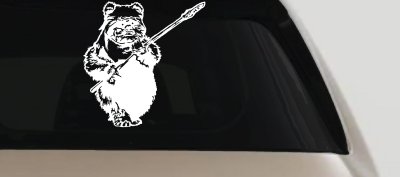 Star Wars Ewok Wicket Sci Fi Car or Truck Window Vinyl Decal Sticker