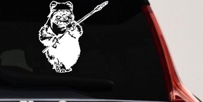 Star Wars Ewok Wicket Sci Fi Car or Truck Window Vinyl Decal Sticker