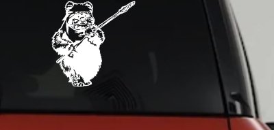 Star Wars Ewok Wicket Sci Fi Car or Truck Window Vinyl Decal Sticker