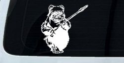 Star Wars Ewok Wicket Sci Fi Car or Truck Window Decal Sticker