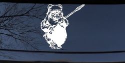 Star Wars Ewok Wicket Sci Fi Car or Truck Window Decal Sticker
