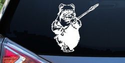 Star Wars Ewok Wicket Sci Fi Car or Truck Window Decal Sticker