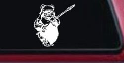 Star Wars Ewok Wicket Sci Fi Car or Truck Window Decal Sticker