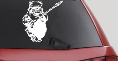 Star Wars Ewok Wicket Sci Fi Car or Truck Window Vinyl Decal Sticker