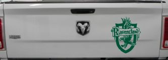Ravenclaw Crest Sci Fi Car or Truck Window Decal Sticker (Dark Green)