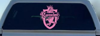 Ravenclaw Crest Sci Fi Car or Truck Window Vinyl Decal Sticker (Pink)