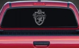Ravenclaw Crest Sci Fi Car or Truck Window Vinyl Decal Sticker (Silver)