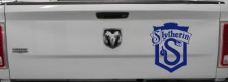 Slytherin Crest Sci Fi Car or Truck Window Decal Sticker (Navy)
