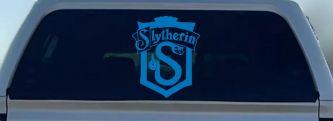 Slytherin Crest Sci Fi Car or Truck Window Vinyl Decal Sticker (Sky Blue)