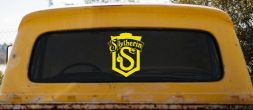 Slytherin Crest Sci Fi Car or Truck Window Decal Sticker (Yellow)
